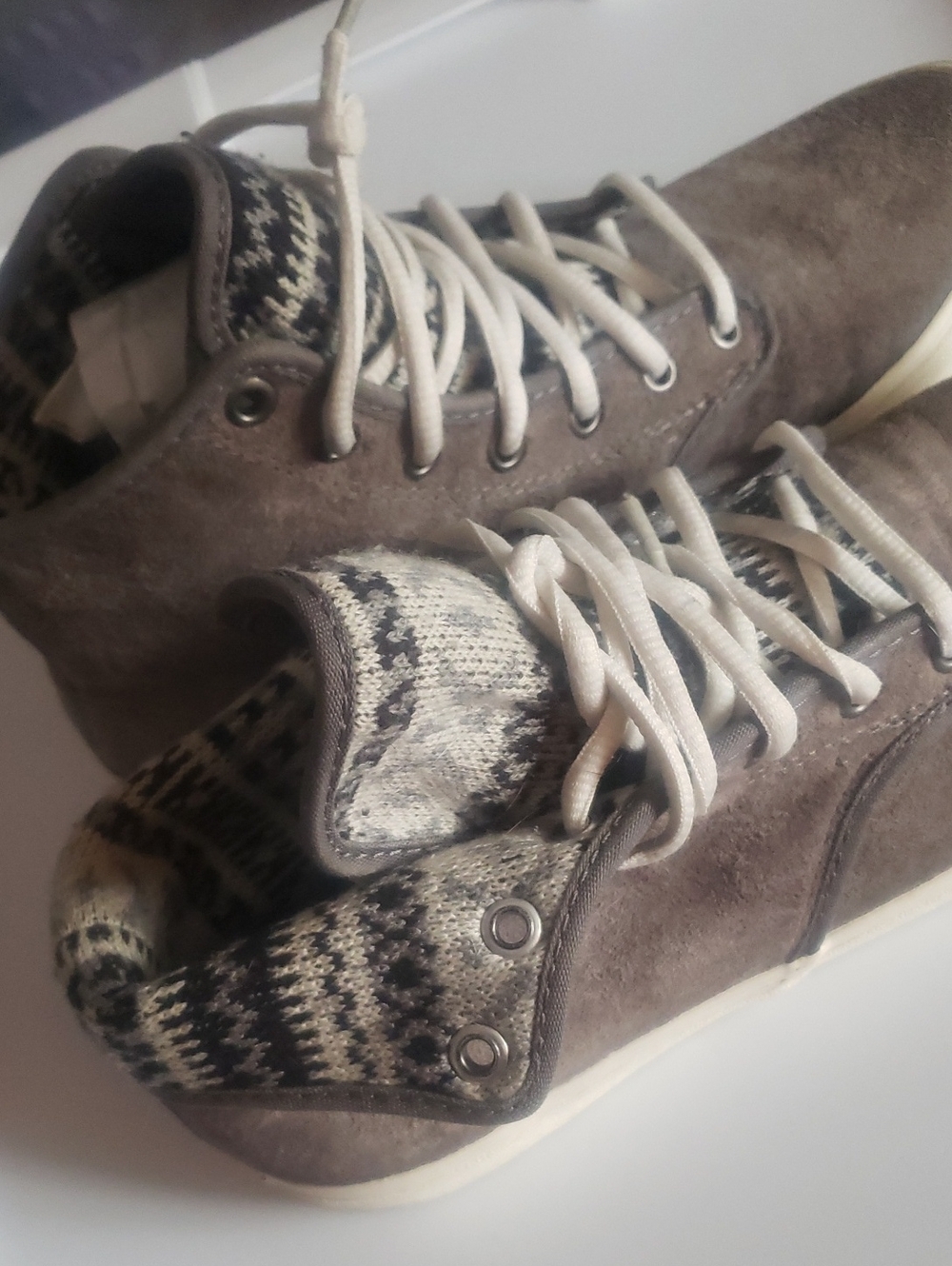 Gray Suede Mid-Top Vans